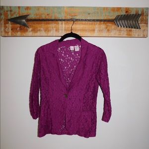 Lace purple colored blazer